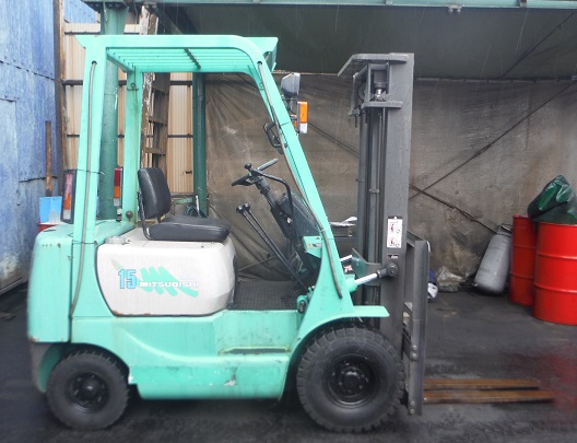 ☆即戦力・三菱（MITSUBISHI）ヒンジ付・フォークリフト 1.5tクラス FG15