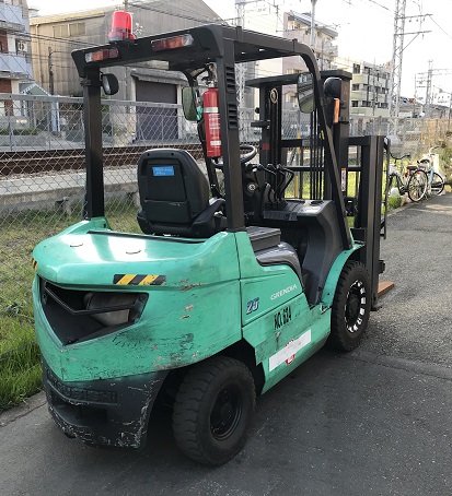 ガソリンフォークリフト 25 三菱 FG25T-F17D ガソリン 2.5t オートマチック パンタリーチ付
