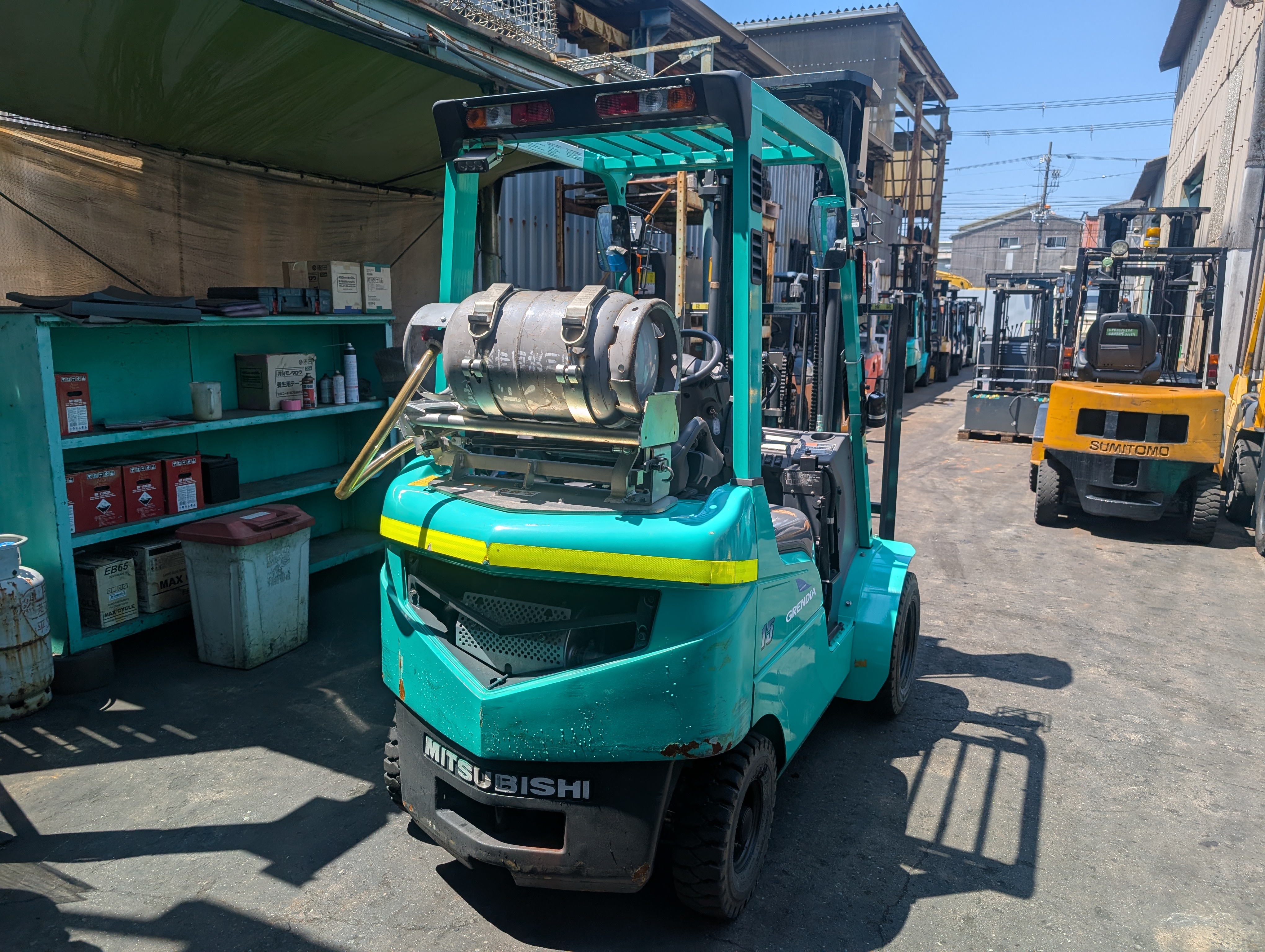 フォークリフト 三菱 1.5トン ガソリン車 格安配送