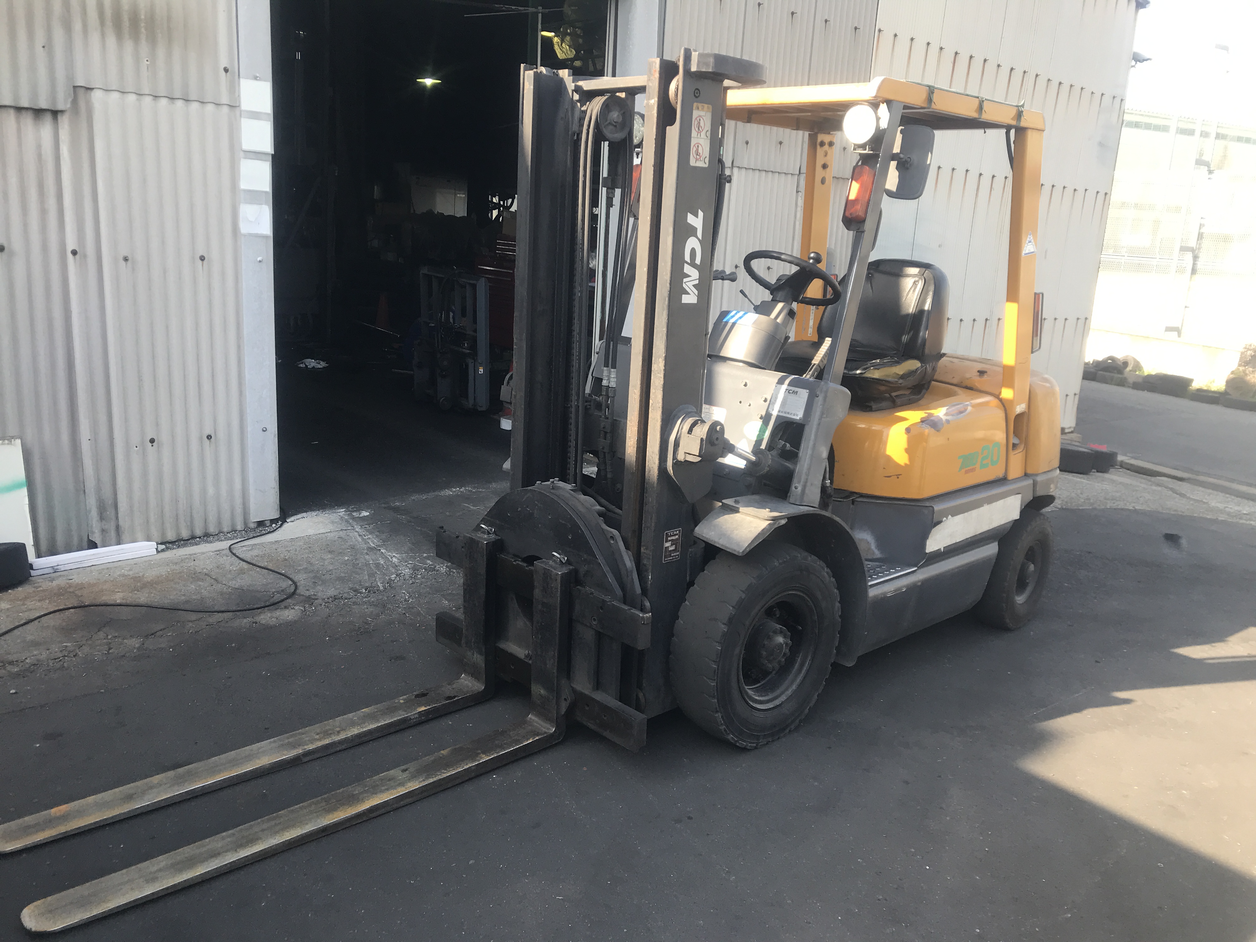 現状格安販売） TCM ガソリン車 2.0ton 3mマスト FG20N16 回転フォーク